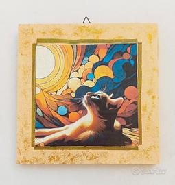 Gatto Art Nouveau: Cartello decorativo 