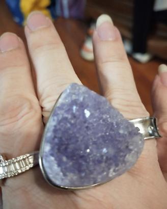 Anello vero ametista