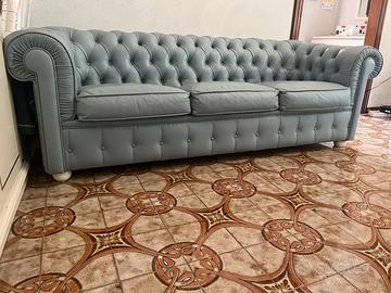 Divano pelle modello chester frau