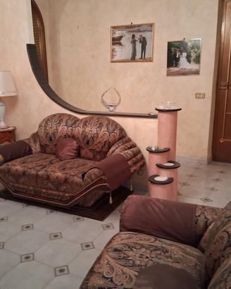 Divani in  base radica noce  con rivestimento in s