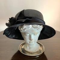Cappellino nero in paglia di Firenze nuovo