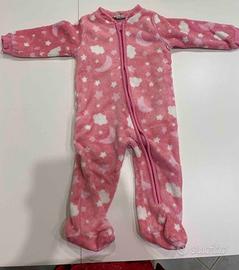 Tutina pigiama bimba con piedi - 8-12 mesi