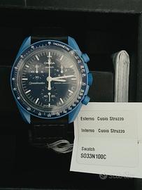 omega swatch moonswatch l  Mission neptune  pelle 