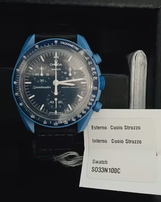omega swatch moonswatch l  Mission neptune  pelle 