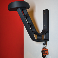 Porta casco moto da muro stampato in 3D – design m