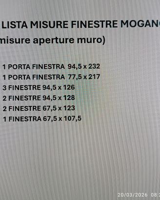 Finestre  interne ed esterne in mogano