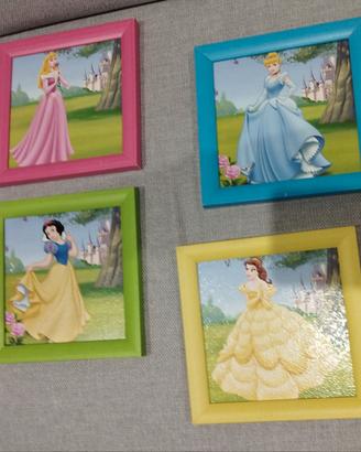 QUADRETTI PRINCIPESSE DISNEY 