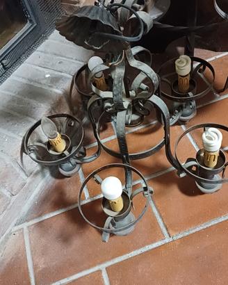 lampadario in ferro