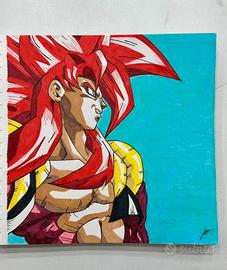 Disegno realizzato a mano Gogeta Dragon Ball