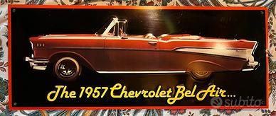 Insegna metallica Chevrolet Corvette 1957 Bel Air