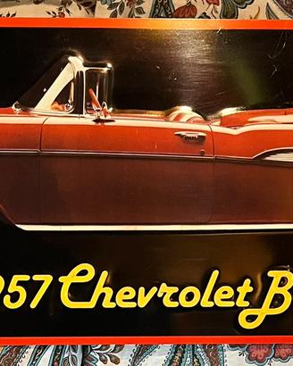 Insegna metallica Chevrolet Corvette 1957 Bel Air
