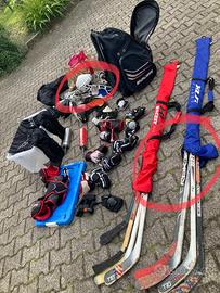 Hockey in Line e ghiaccio attrezzatura