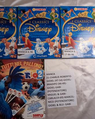 Carte Collezionabili n.4 album Disney Conad+Simply