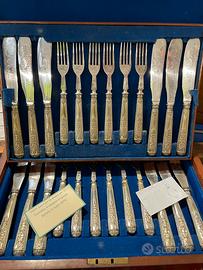 Servizio antico posate placcato argento sheffield