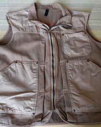 Gilet Blauer Beige/Marrone ( cotone 100% )