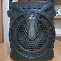 KARAOKE CASSA PORTATILE CON MICROFONO USB MP3 FM