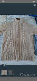 Maglione Canyon Beige Zip a Collo Alto