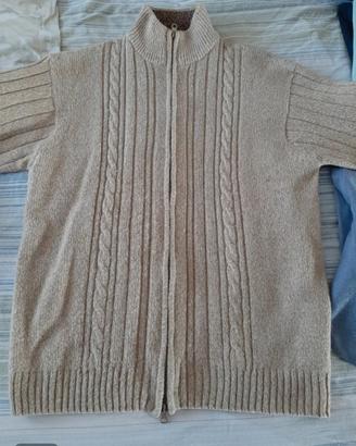 Maglione Canyon Beige Zip a Collo Alto