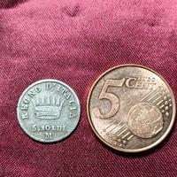 Regno d' Italia 5 Soldi del 1810 in argento 