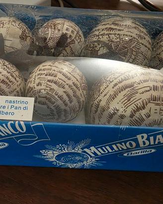 Set 8 Palline di Natale Mulino Bianco (Vintage)