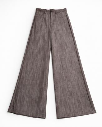 Pantalone Palazzo Marrone in Cotone