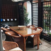 Vimini tavolo e poltroncine