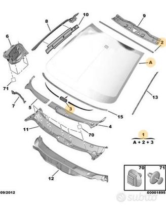 Parabrezza Peugeot 206 206+ 206 plus no sensore