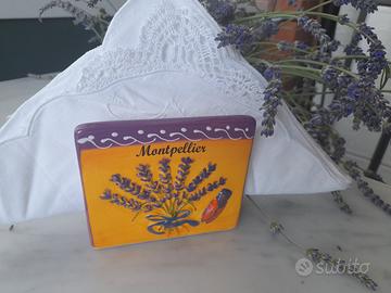 Francia portatovaglioli Cicala lavanda dipinto man