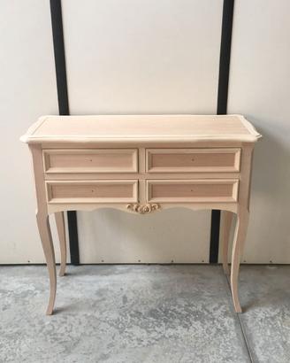 Mobile consolle cassettiera ingresso legno grezzo