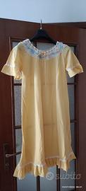 Camicia da notte gialla estiva tg. 46 puro cotone