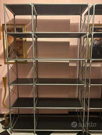 Libreria industrial metallo e vetro