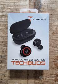 Auricolari bluetooth  senza filo Techbuds Techmade