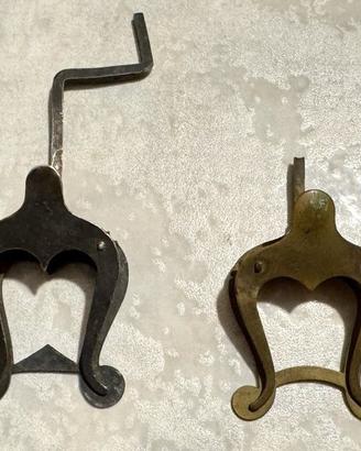 2 X Letturino Pinza Molla Porta Spartito Vintage