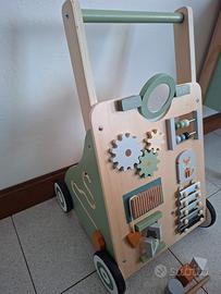 Carrellino primi passi in legno Haus Project