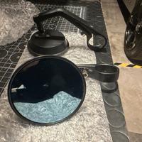 specchietti tondi moto universali nero opaco
