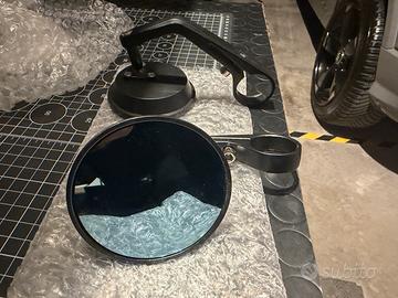 specchietti tondi moto universali nero opaco