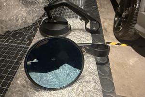 specchietti tondi moto universali nero opaco