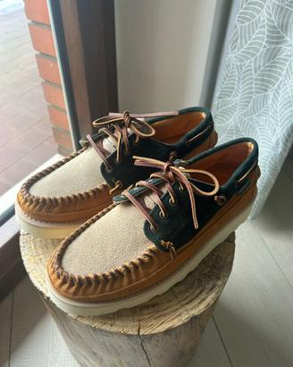 Mocassino Sebago verde-beige tg 43
