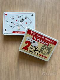 VECCHIA ROMAGNA 2 mazzi carte da gioco sigillate