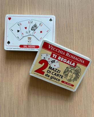 VECCHIA ROMAGNA 2 mazzi carte da gioco sigillate