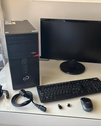 Pc fisso Fujitsu + monitor Acer + mouse e tastiera