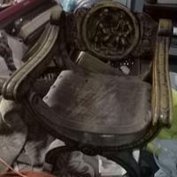 Sedia Dagobert in legno e cuoio