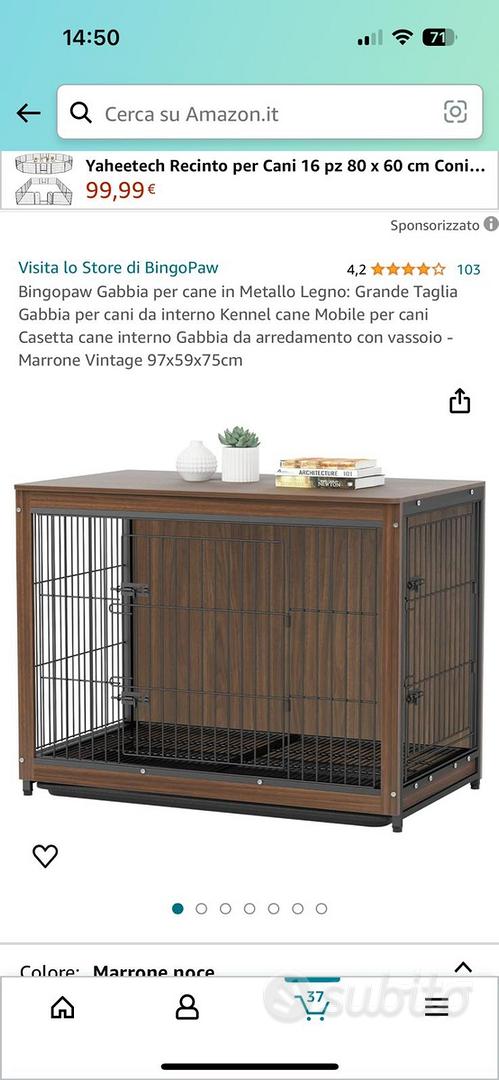 Bingopaw Gabbia Cani per interno: XL Kennel Cani Taglia Grande in