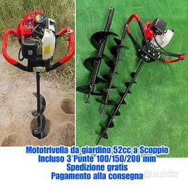 Mototrivella da giardino 52cc A Scoppio Incluso 3 