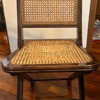 Sedia pieghevole in mogano in stile vecchia marina