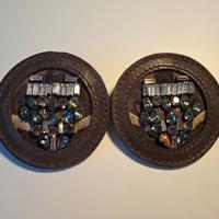 Set 2 Spille Vintage stile Marni - Cristalli e Pel