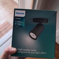 Faretto a soffitto/parete Philips nero orientabile