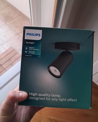 Faretto a soffitto/parete Philips nero orientabile