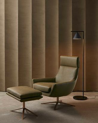 Poltrona Joy High Giulio Marelli con Pouf