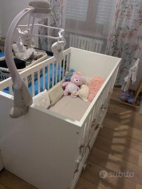 IKEA STUVA lettino 60x120 con 2 cassetti + materas